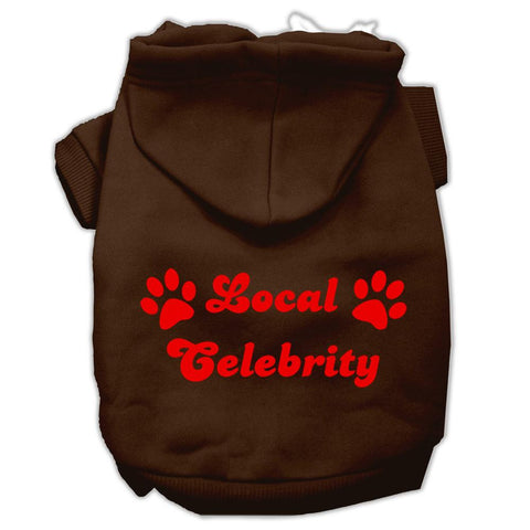 Local Celebrity Screen Print Pet Hoodies Brown Size Lg (14)