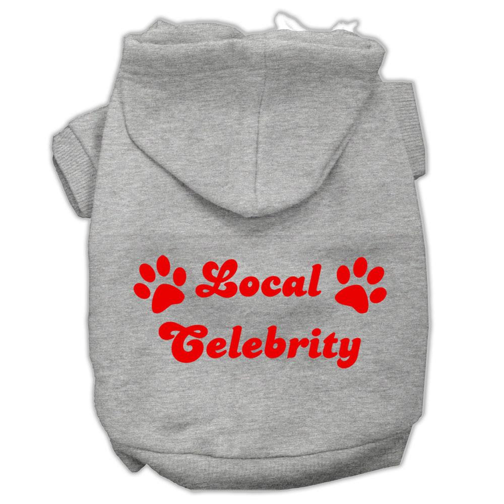 Local Celebrity Screen Print Pet Hoodies Grey Size Lg (14)