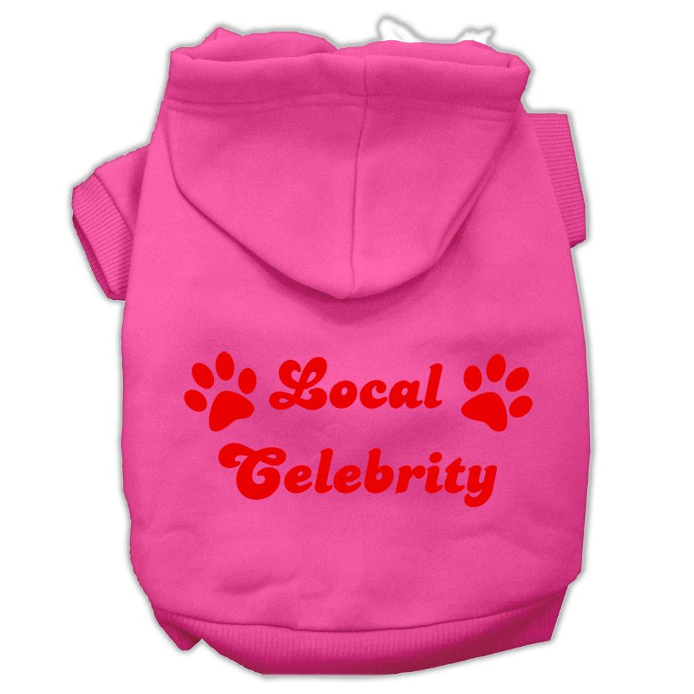 Local Celebrity Screen Print Pet Hoodies Bright Pink Size Med (12)