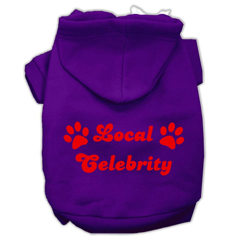 Local Celebrity Screen Print Pet Hoodies Purple Size Med (12)