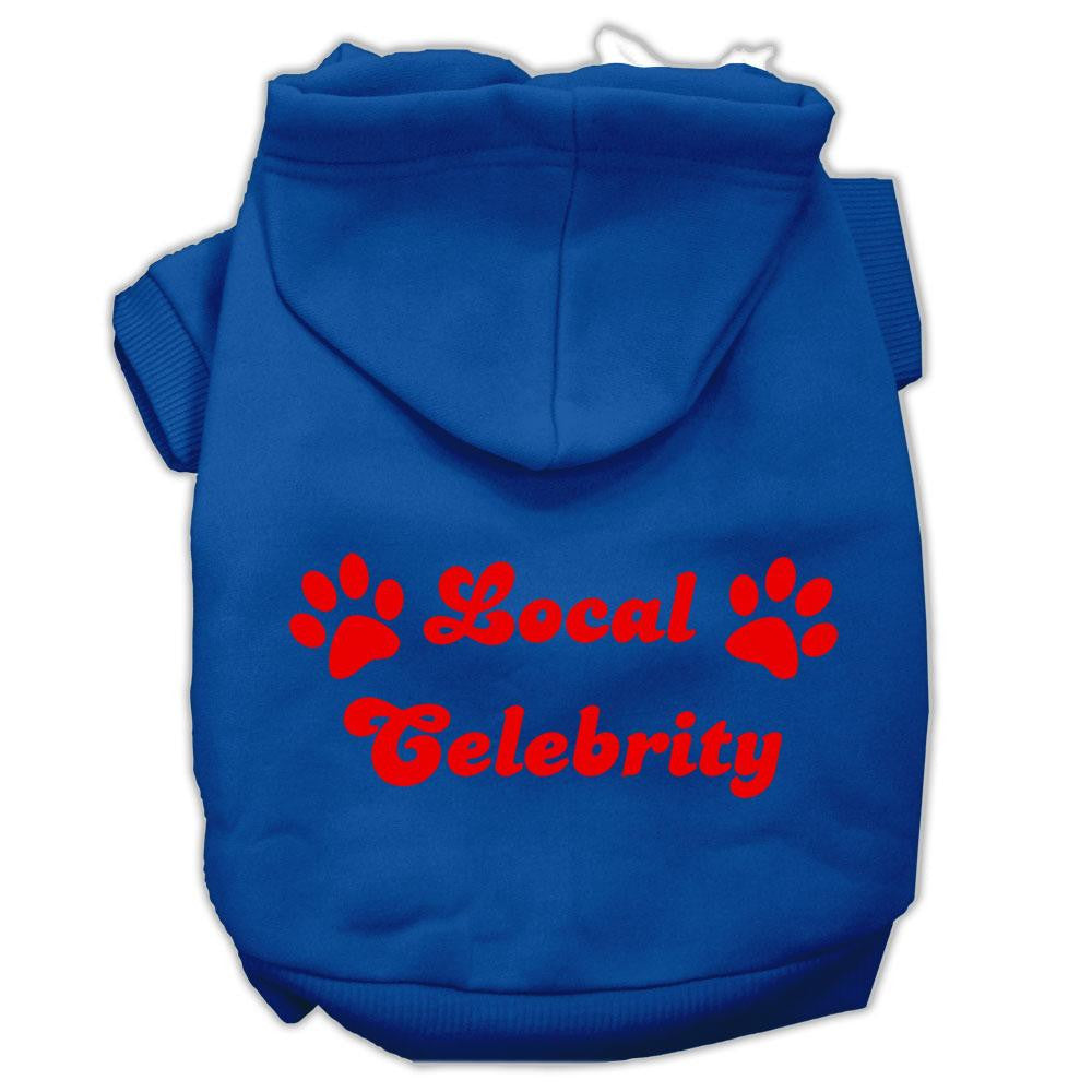 Local Celebrity Screen Print Pet Hoodies Blue Size Sm (10)