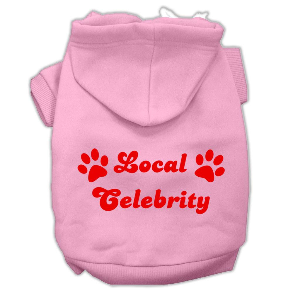 Local Celebrity Screen Print Pet Hoodies Pink Size Xs (8)