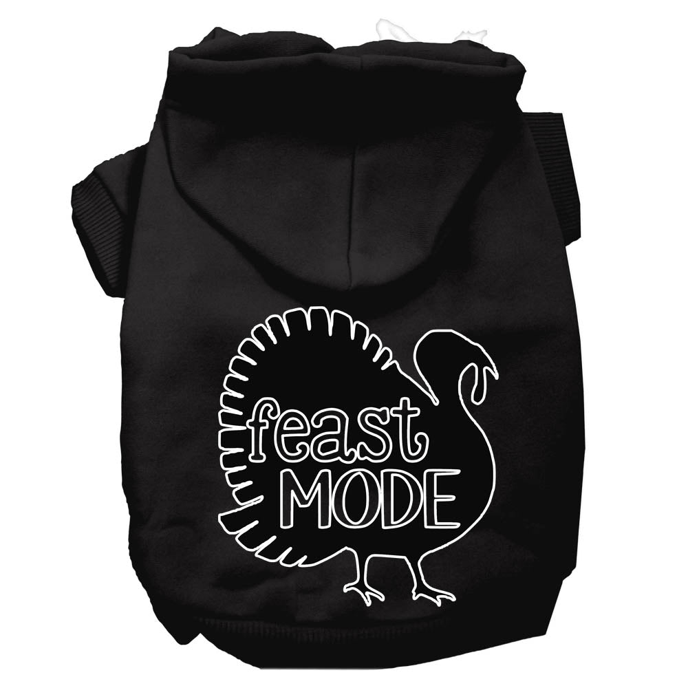 Feast Mode Screen Print Dog Hoodie Black M