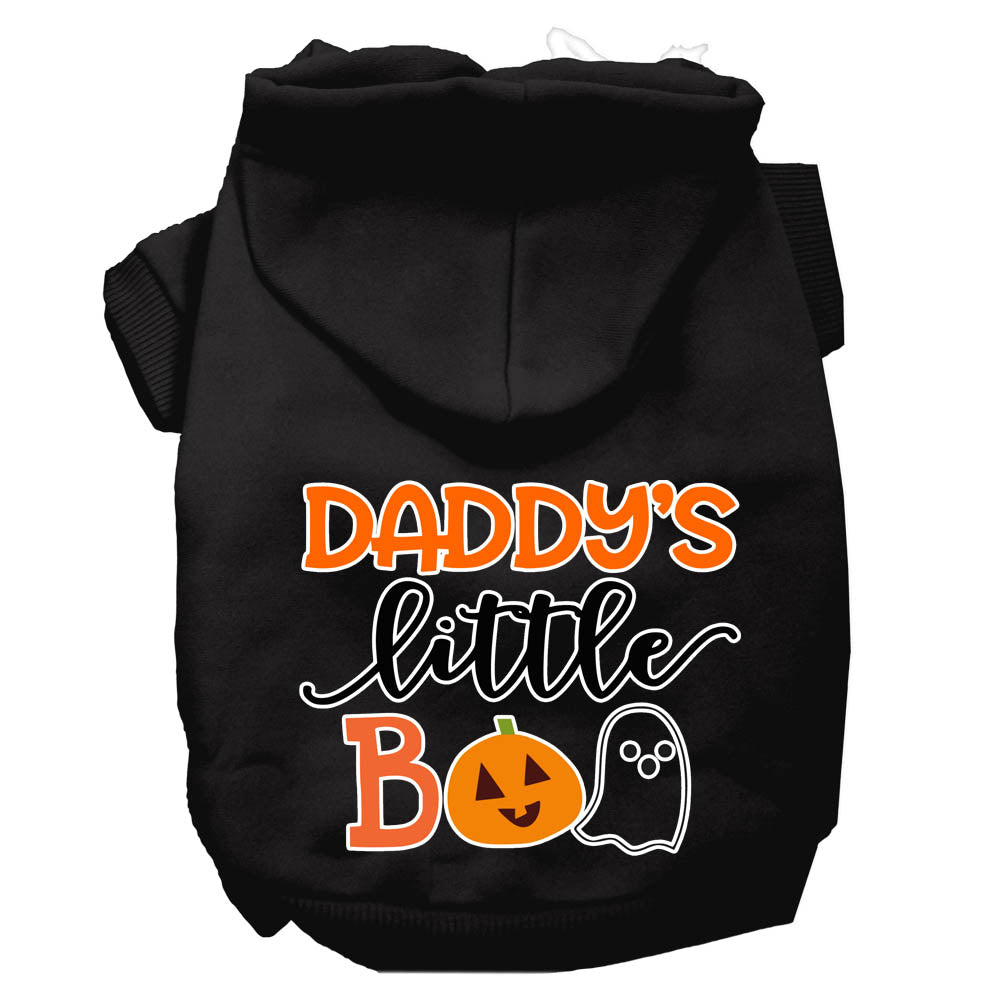 Daddy's Little Boo Screen Print Dog Hoodie Black M