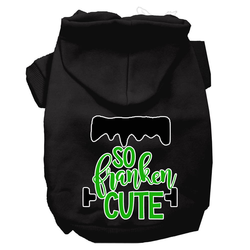 So Franken Cute Screen Print Dog Hoodie Black M