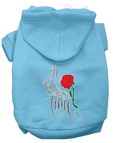 Timeless Tale Screen Print Dog Hoodie Baby Blue Xl