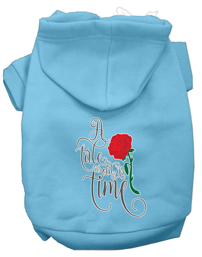 Timeless Tale Screen Print Dog Hoodie Baby Blue Xs