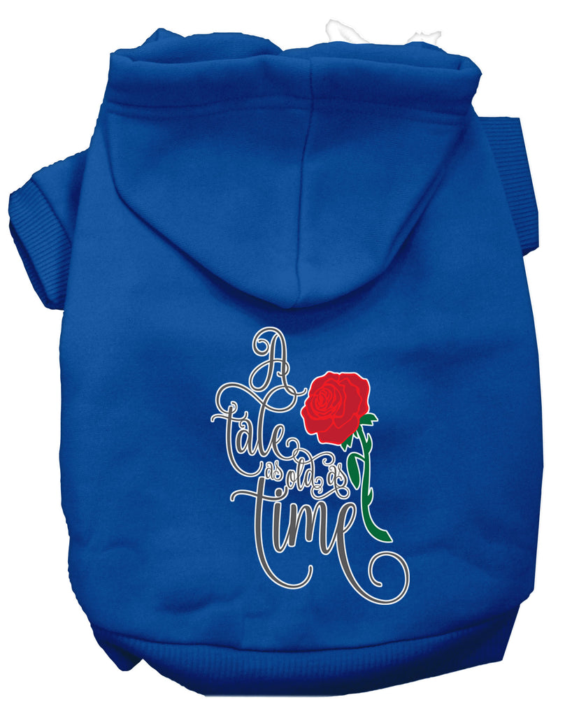 Timeless Tale Screen Print Dog Hoodie Blue M