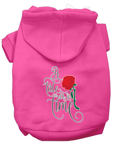 Timeless Tale Screen Print Dog Hoodie Bright Pink M