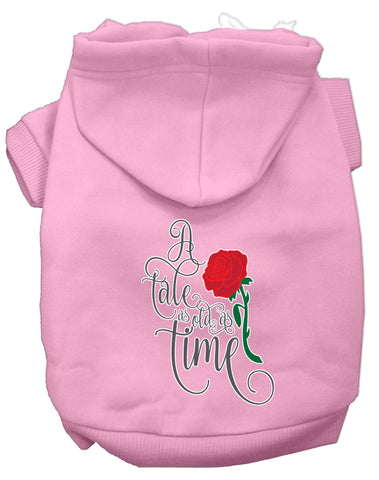 Timeless Tale Screen Print Dog Hoodie Light Pink S