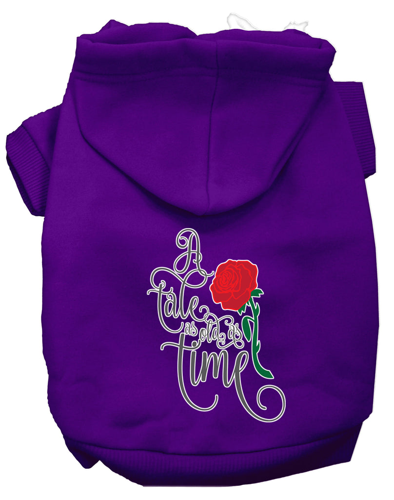 Timeless Tale Screen Print Dog Hoodie Purple Xs