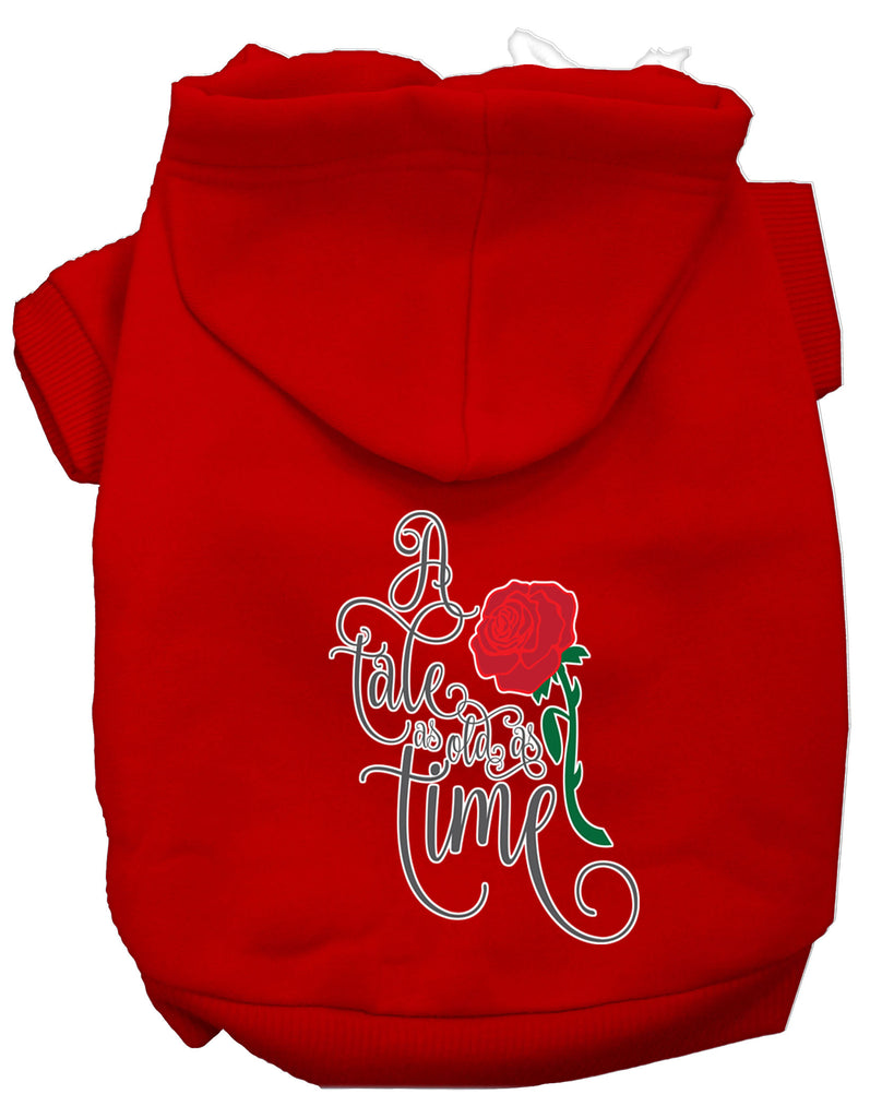 Timeless Tale Screen Print Dog Hoodie Red Xxl