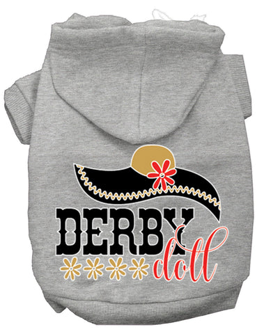 Derby Doll Screen Print Dog Hoodie Grey M