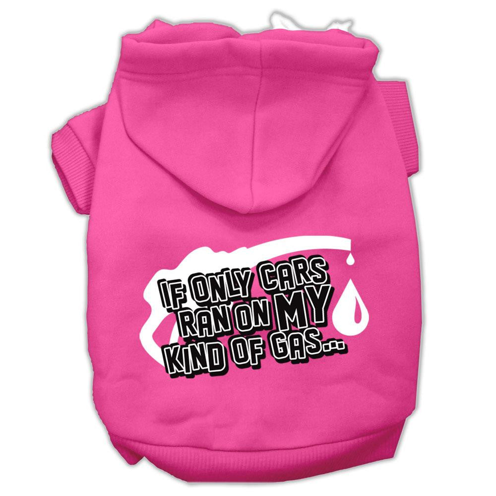 My Kind of Gas Screen Print Pet Hoodies Bright Pink Size L (14)