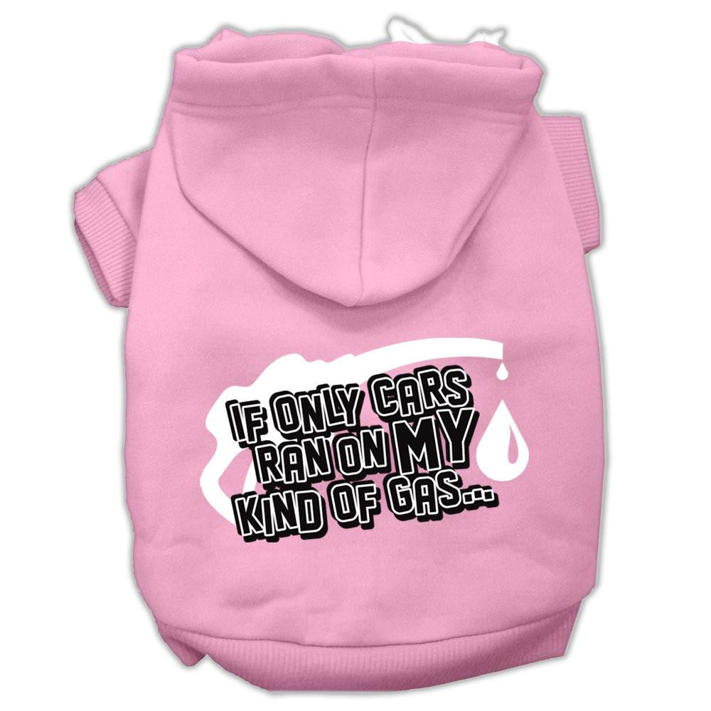 My Kind Of Gas Screen Print Pet Hoodies Light Pink Size L (14)