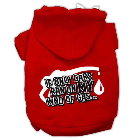 My Kind of Gas Screen Print Pet Hoodies Red Size L (14)