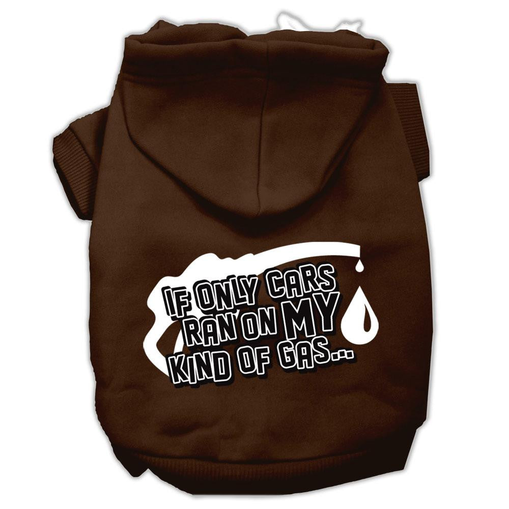 My Kind of Gas Screen Print Pet Hoodies Brown S (10)