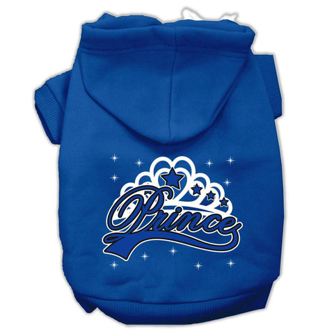 I'm A Prince Screen Print Pet Hoodies Blue Size Lg (14)