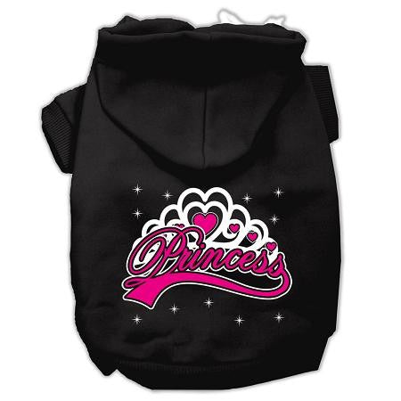 I'm a Princess Screen Print Pet Hoodies Black Size Lg (14)