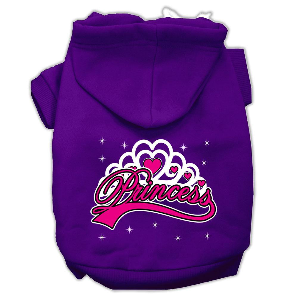 I'm A Princess Screen Print Pet Hoodies Purple Size Med (12)