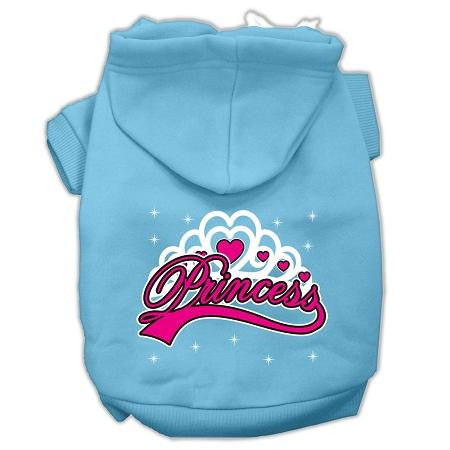 I'm A Princess Screen Print Pet Hoodies Baby Blue Size Xs (8)