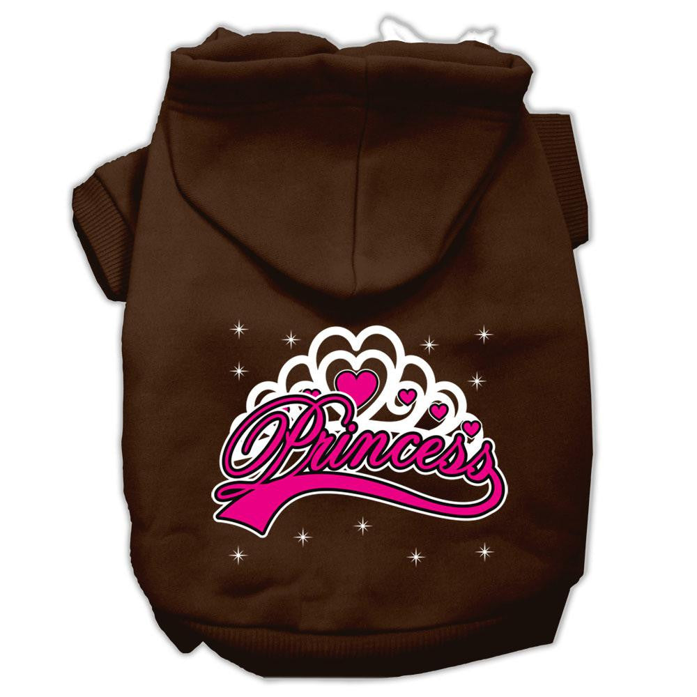 I'm a Princess Screen Print Pet Hoodies Brown Size XXL (18)