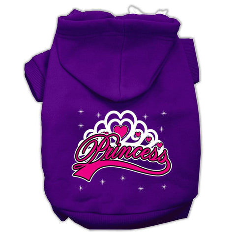 I'm a Princess Screen Print Pet Hoodies Purple Size XXXL (20)