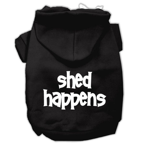 Shed Happens Screen Print Pet Hoodies Black Size Med (12)