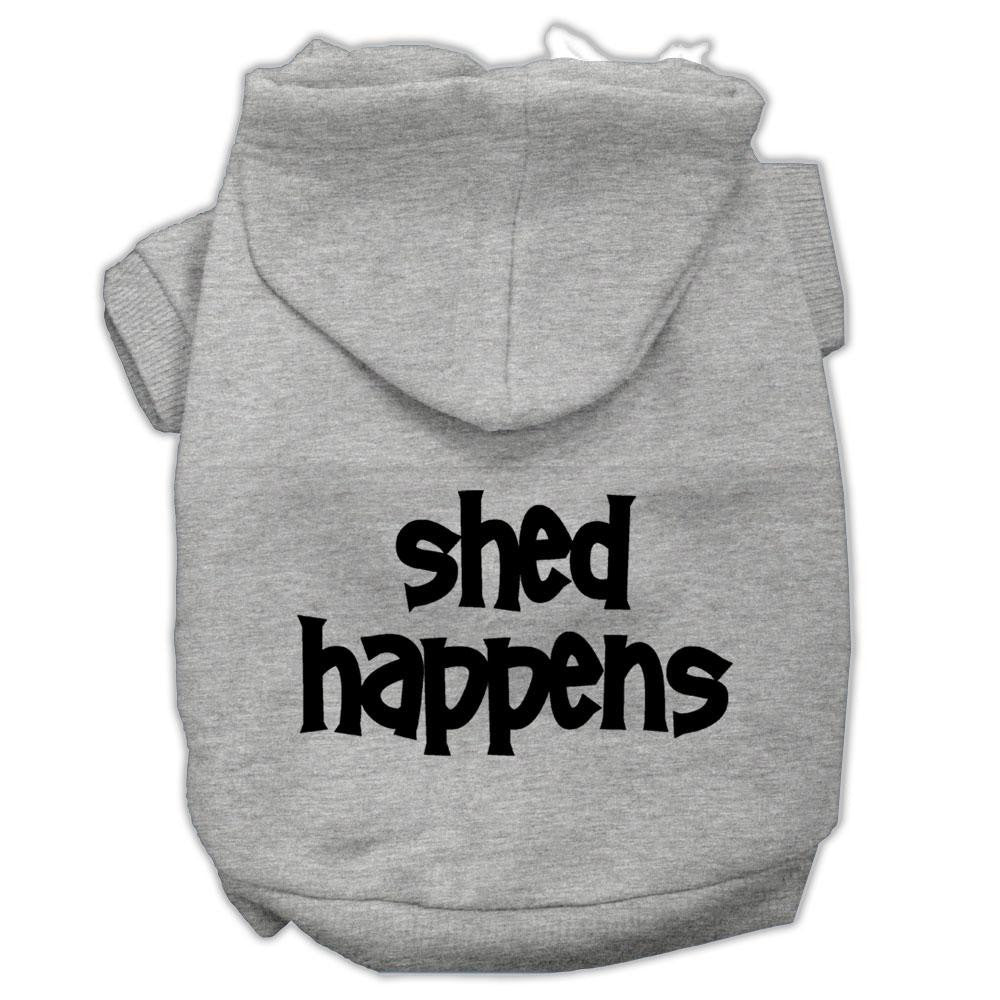 Shed Happens Screen Print Pet Hoodies Grey Size XXL (18)