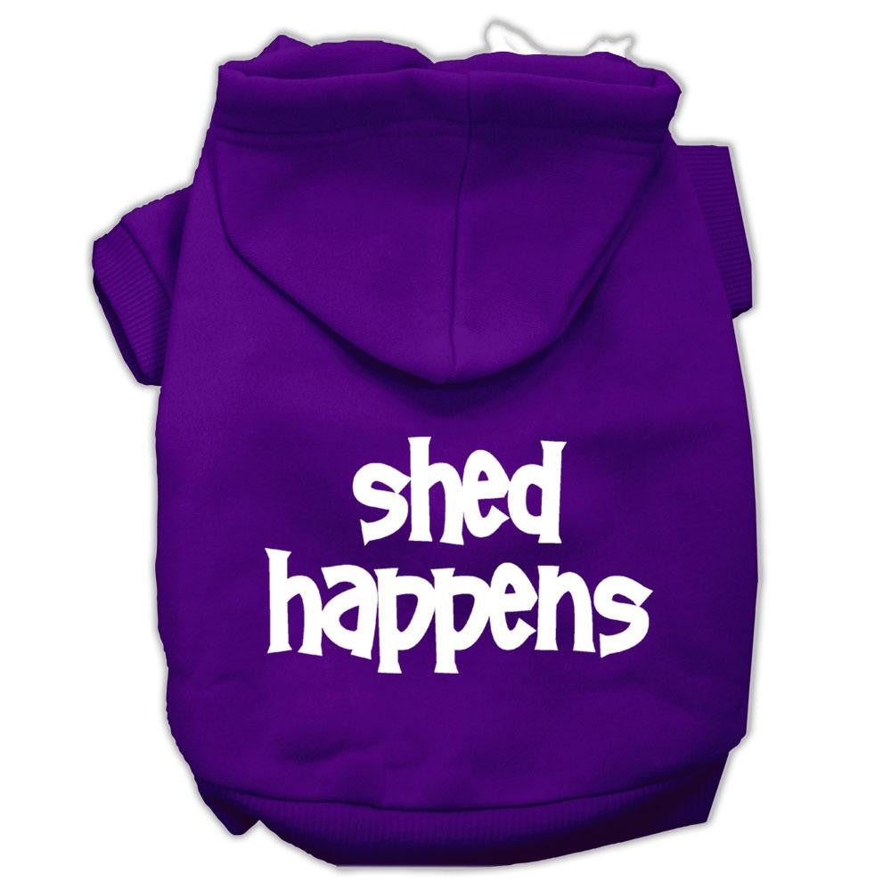 Shed Happens Screen Print Pet Hoodies Purple Size XXL (18)