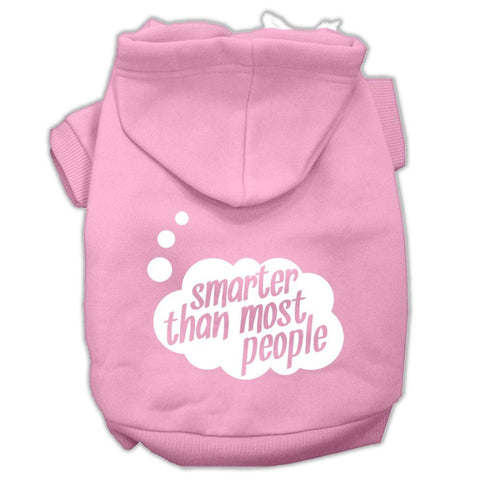 Smarter then Most People Screen Printed Dog Pet Hoodies Light Pink Size XXXL (20)