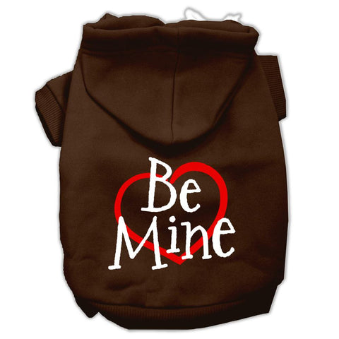 Be Mine Screen Print Pet Hoodies Brown Size Lg (14)