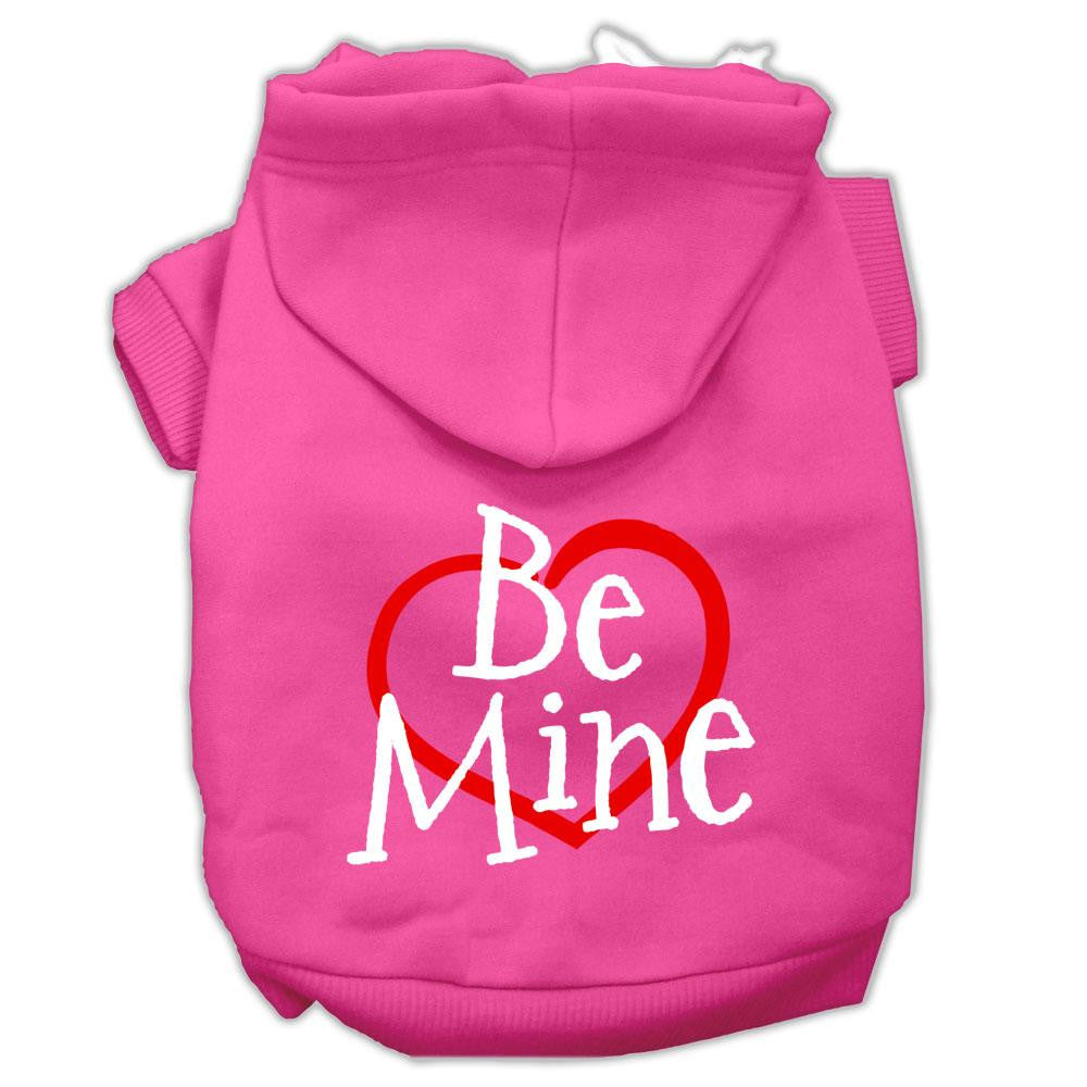 Be Mine Screen Print Pet Hoodies Bright Pink Size Med (12)