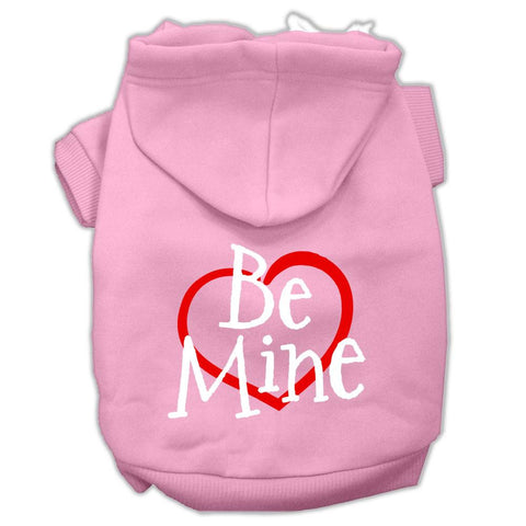 Be Mine Screen Print Pet Hoodies Light Pink Size XXXL (20)