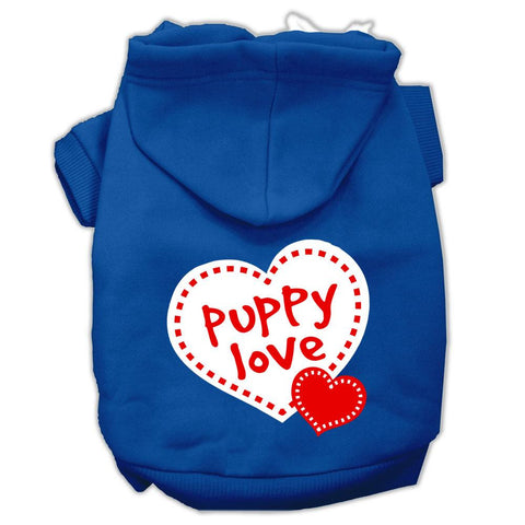 Puppy Love Screen Print Pet Hoodies Blue Size XXL (18)