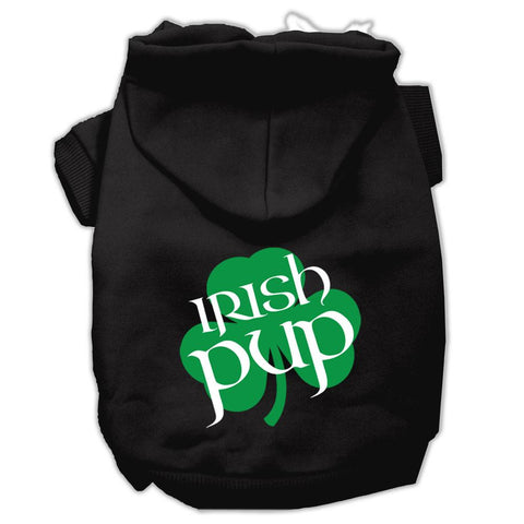 Irish Pup Screen Print Pet Hoodies Black Size Sm (10)