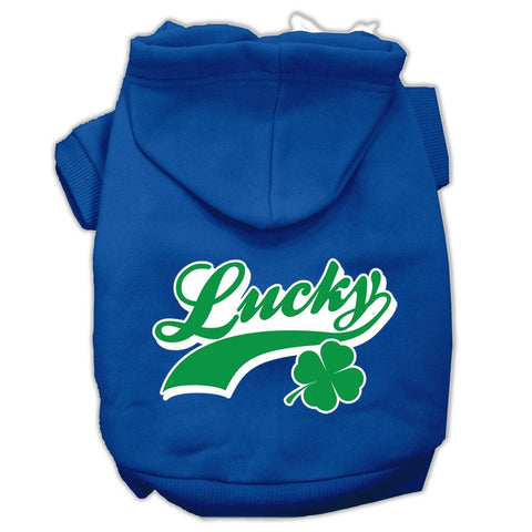 Lucky Swoosh Screen Print Pet Hoodies Blue Size XXL (18)