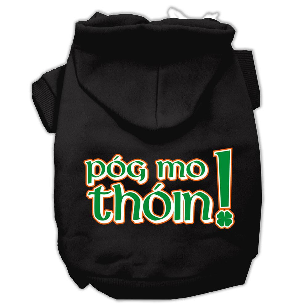 Pog Mo Thoin Screen Print Pet Hoodies Black Size Lg (14)