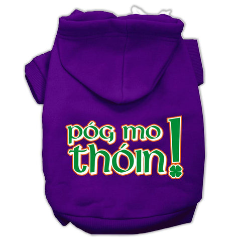 Pog Mo Thoin Screen Print Pet Hoodies Purple Size XXL (18)