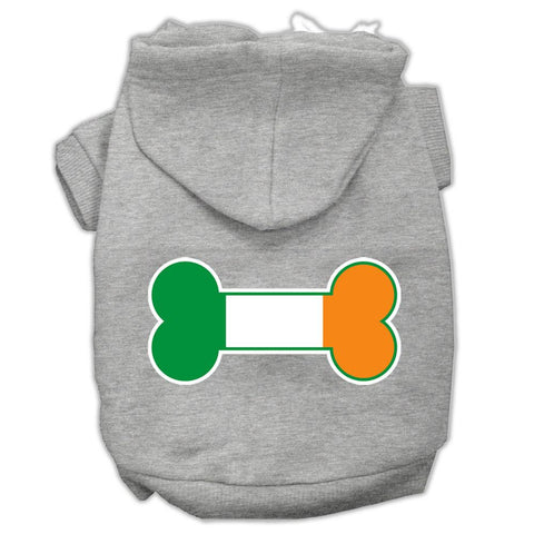 Bone Flag Ireland Screen Print Pet Hoodies Grey Size Lg (14)