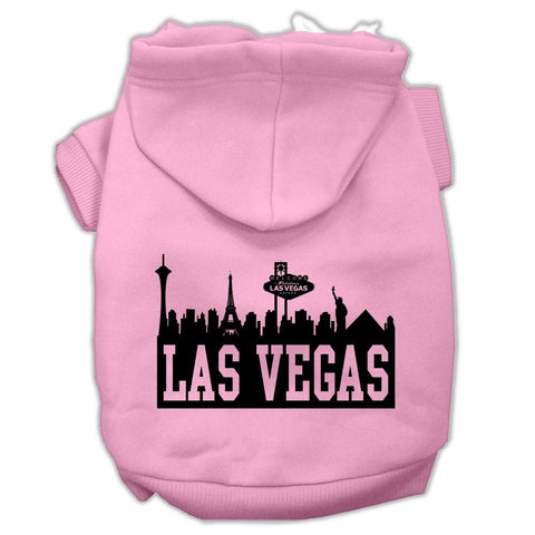 Las Vegas Skyline Screen Print Pet Hoodies Light Pink Size XXXL (20)