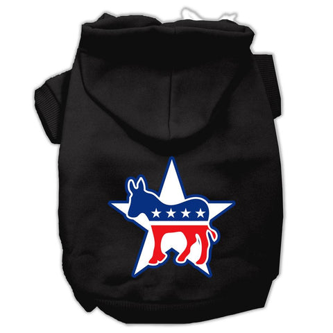 Democrat Screen Print Pet Hoodies Black Size Lg (14)