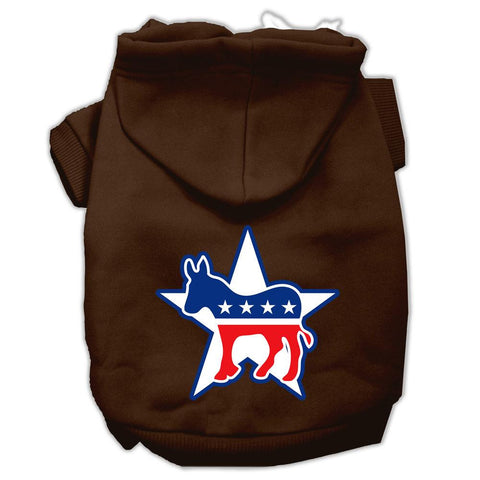 Democrat Screen Print Pet Hoodies Brown Size Lg (14)