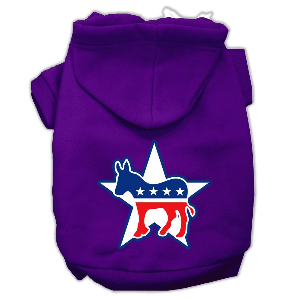 Democrat Screen Print Pet Hoodies Purple Size XS (8)