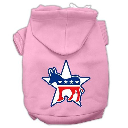 Democrat Screen Print Pet Hoodies Light Pink Size XXL (18)