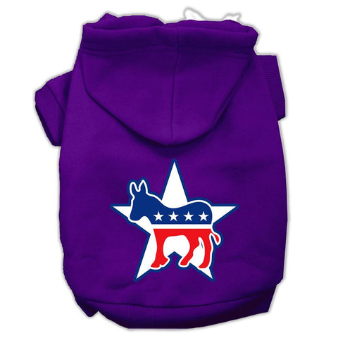 Democrat Screen Print Pet Hoodies Purple Size XXXL (20)