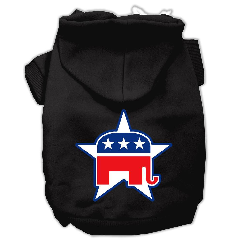 Republican Screen Print Pet Hoodies Black Size Lg (14)