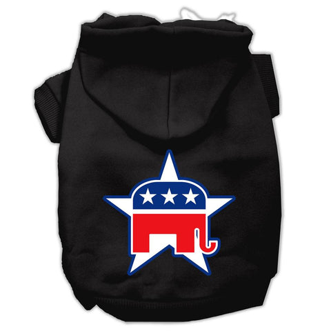 Republican Screen Print Pet Hoodies Black Size Xxl (18)