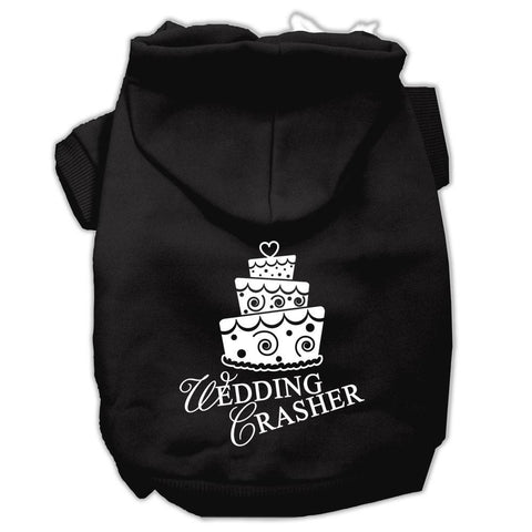 Wedding Crasher Screen Print Pet Hoodies Black Size Lg (14)