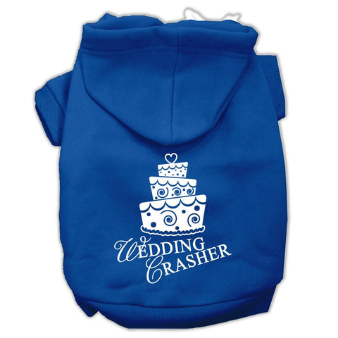 Wedding Crasher Screen Print Pet Hoodies Blue Size Lg (14)